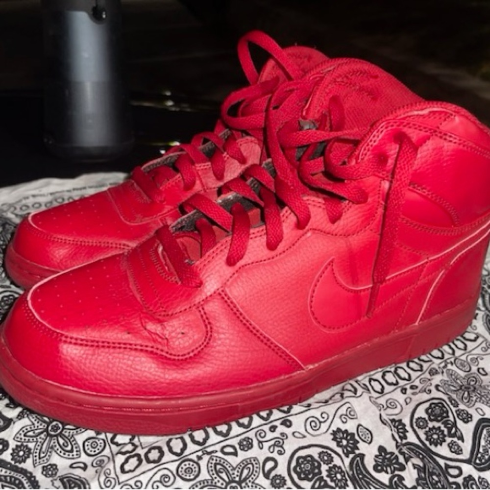Red High-Top Sneakers